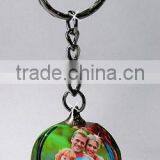 crystal photo engraved keychain,glass image keychain