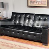 Black PU Sofa Bed