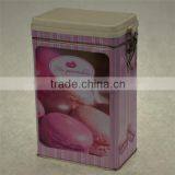 Custom and Vintage Rectangular Coffee Tin With Hasp