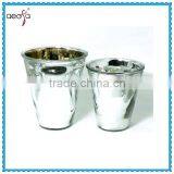 Electroplate Surface Handling Glass Table Flower Pots