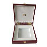 Flip Open Cover Custom Gold Blocking Printing Wooden Box for Gift With Lock thumbnail-4