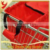 Eco-friendly Large Capacity Foldable Supermarket Cart Green Shopping Tote Bags With Hook thumbnail-3