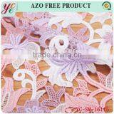 Hot Sale Colorful Contracted Flowers Water Soluble Lace Fabric Chemical Lace Embroidery Fabric thumbnail-6