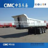 Dump trailer with new price/ tipper trailer /High quality U shape 3 axles end dump trailer for sale