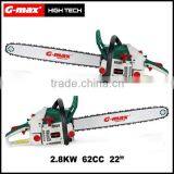 G-max Gasoline Engine 6200 Chainsaw With 22'' Bar GT21216