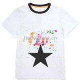 Custom Logo Imprinted Boys White Star Print t Shirt Boys33 thumbnail-1