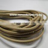 Nappa Leather Cords - Plain Style - Latte - 2.5mm thumbnail-1