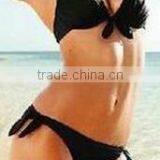 Sexy Pure Color Triangle Fission Bikini thumbnail-1