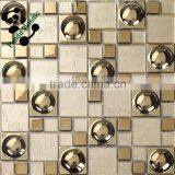 SMG03 Mosaic Tile Picture Kitchen Backsplash Wall Tile Gold Glass Mosaic
