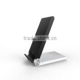 For wireless charger with 3 coils charging transmitter foldable charging stand for most smartphone