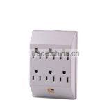 H30366 UL - 6 Way Plug Wall Outlet Power Strip Socket Grounded Beige Tan Splitter thumbnail-1