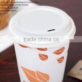 EcoChoice 10-20 Oz. White Compostable and Biodegradable Paper Hot Cup Lid thumbnail-3