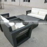 Outdoor Garden Plastic Wicker Sofa Durable Synthetic Rattan Furniture thumbnail-3