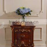 Classical Italy Style Bedroom Set for Teenager, Button Tufted Brown Leather Bedset thumbnail-3