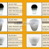 White Round Plastic Planters LGL20 thumbnail-1