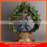 Heart Peacock Couple Decorative Statue thumbnail-1
