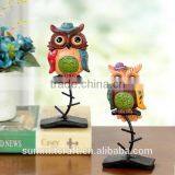 Funny Painted Owl Statue Resin Animal Statues thumbnail-2