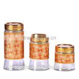 3 Pieces Big Soled Storage Glass Jar With Window Cover thumbnail-1