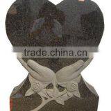 Garden Stone Heart Shape Granite Carving Tombstone Design thumbnail-1