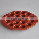 Oval Shape Cheese Plate, Stoneware With Solid Color thumbnail-2