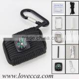 2016 Wholesale Custom Logo Dog Tag Paracord Braided Survival Bracelet With Adjustable Clasp thumbnail-5