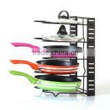 5 Layers Kitchen Cabinet Pantry Durable Wire Pan Organizer Rack thumbnail-3