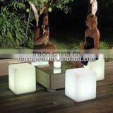 Modern Fashion Solar Powered Colorful Lighting Plastic LED Cube for Sale thumbnail-1