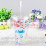 Double Wall 16oz Acrylic Tumblers for Bubble Tea thumbnail-3
