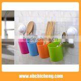 Bathroom Suction Cup Single Hanging Cup Rack Multi-colored Storage Box Wash Cup thumbnail-3