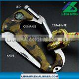 Wholesale Camouflage Color Portable Multifunction Climbing Carabiner thumbnail-1