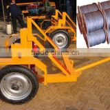 YT-1500 Hydraulic Steel wire rope reel trailer / Stranded Galvanized steel wire drum vehicle