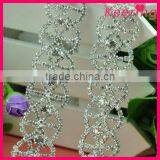 Silver Roll Rhinestone Cup Chain for Decoration WRC-312 thumbnail-1