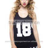 Wholesale Printing Letters Athletic Lady Tank Tops Designs in Nanchang thumbnail-1