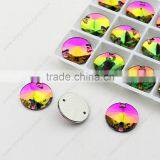 HOT!! Superb Quality Crystals! Flatback Round Sew/sewing on Crystal Rhinestones Factory Wholesale thumbnail-3