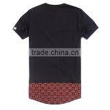 2016 Spring Mens Fashion Cotton Black Longline t Shirt With Long Section thumbnail-5