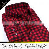 Factory Direct Price New Fashion Style Plaid Flannel Long Sleeve 100% Cotton Shirt for Men thumbnail-1