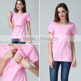 Cotton Crosswise Open Maternity T-shirt With Multi Color for Choice thumbnail-4