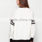 Cheapsale Garfield Printed White Long Sleeve Oversized Raglan Women's Plain Pullover Round Neck Long Sleeve Hoodie thumbnail-3