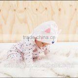 Cute Hooded Romper 100%Cotton Newborn Baby Clothes thumbnail-5