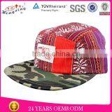 Native Print Underbrim Printing Waxed Cotton 5 Panel Hats thumbnail-1