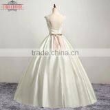 OEM Long Floor-length Beige Bridal Gown Wedding Dress thumbnail-4