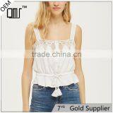 Wholesale European Style Crochet Sleeveless Ladies Camisole Tops 2017 thumbnail-1