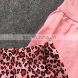2016 Fashion 3 Pieces New Arrival Pink Leopard Scarf Set Girls Baby Kids Wear Baby Suit Hot Sell Boutique Set thumbnail-4