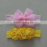 2016 Boutique Kids Girl Bowknot Headband Baby Girl Top Knot Turban Hedband Children Flower Hairband thumbnail-1