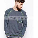 two tone combined stitched Korean styel crewneck sweatshirt heather hoodies