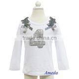 Girls Bling Silver 1st - 6th Birthday White Long Sleeves Tee thumbnail-4