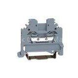 Gray 600V 15A SP225 2 Way Conductor Through Spring Cage Terminal Block