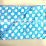 2015 China Supplier Plain Color Dot Microfiber Baby Hooded Towel thumbnail-5