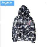 Camouflage Color Print Long Sleeve Ladys Hoodie