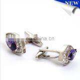 Elegant Purple Crystal Cufflinks Sliver Cufflink thumbnail-2